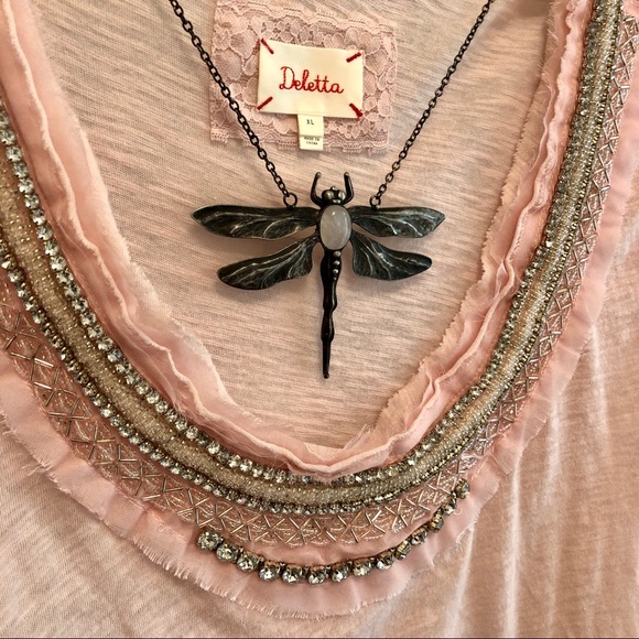 ANTHROPOLOGIE* Deletta NWOT Embellished Top - Picture 9 of 12